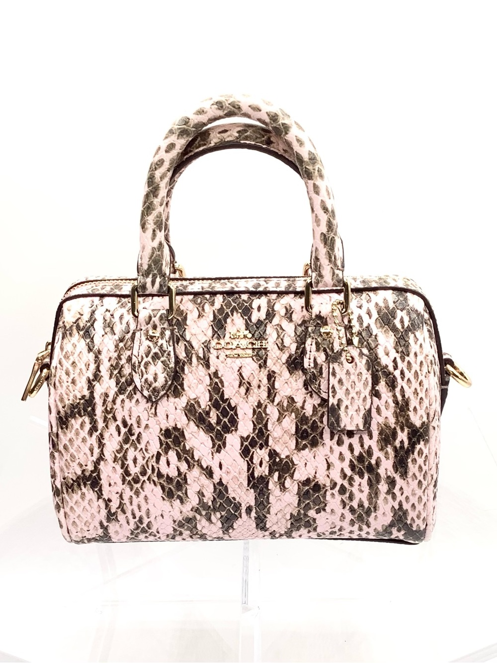 Coach Mini Rowan Crossbody Bag in Snake-Embossed Leather with Card Case - NWT - Picture 10 of 16